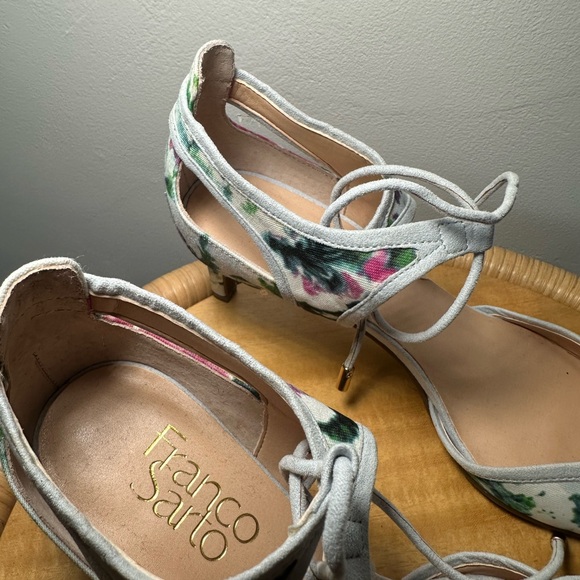 Franco Sarto Women’s Floral Lace-Up Pointed Toe Kitten Heels – Size 6.5 NWOT - Picture 4 of 9